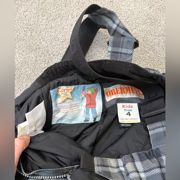 Obermeyer Volt Kid Print Snow Bibs - Picture 3 of 5